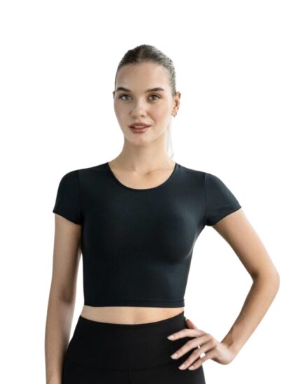 Open Back Short Sleeves Lismina 093 Black