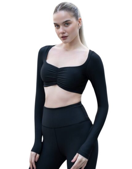 Long Sleeve Crop Top Lismina 080 Black