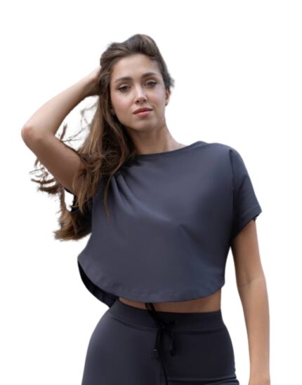 Yoga T-Shirt "Low-High" Lismina 095 Anthracite