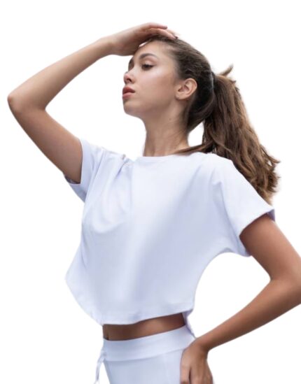 Yoga T-Shirt "Low-High" Lismina 096 White