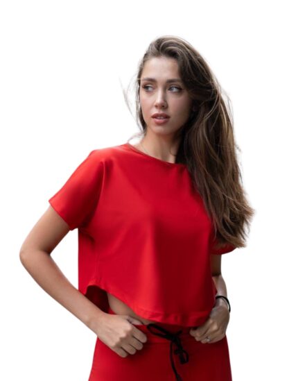 Yoga T-Shirt "Low-High" Lismina 099 Red